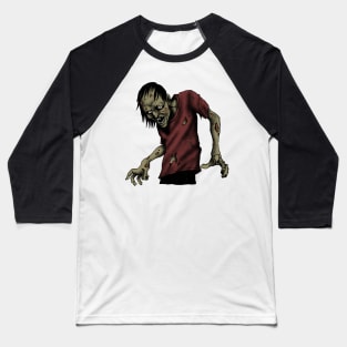 horror red zombie in graveyard scary design Baseball T-Shirt